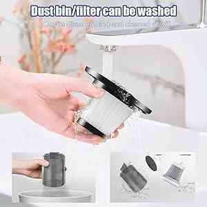 Black 3 In 1 High Power Handheld Mini Car Vacuum Cleaner