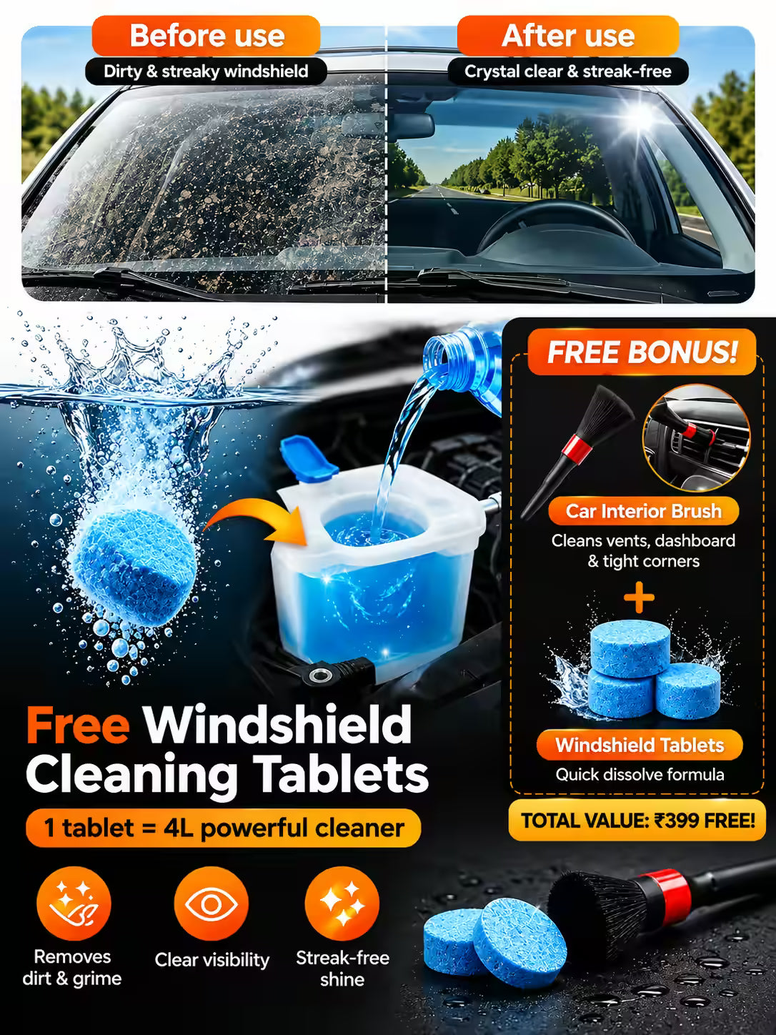 360° Extendable Microfiber Car Duster – Long Reach Cleaning Brush