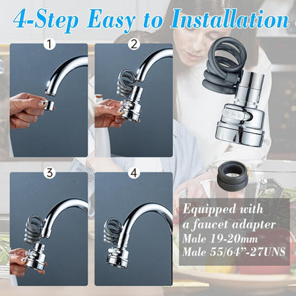 Sink Sprayer Attachment Faucet with 3 Modes  (142 * 52 mm)