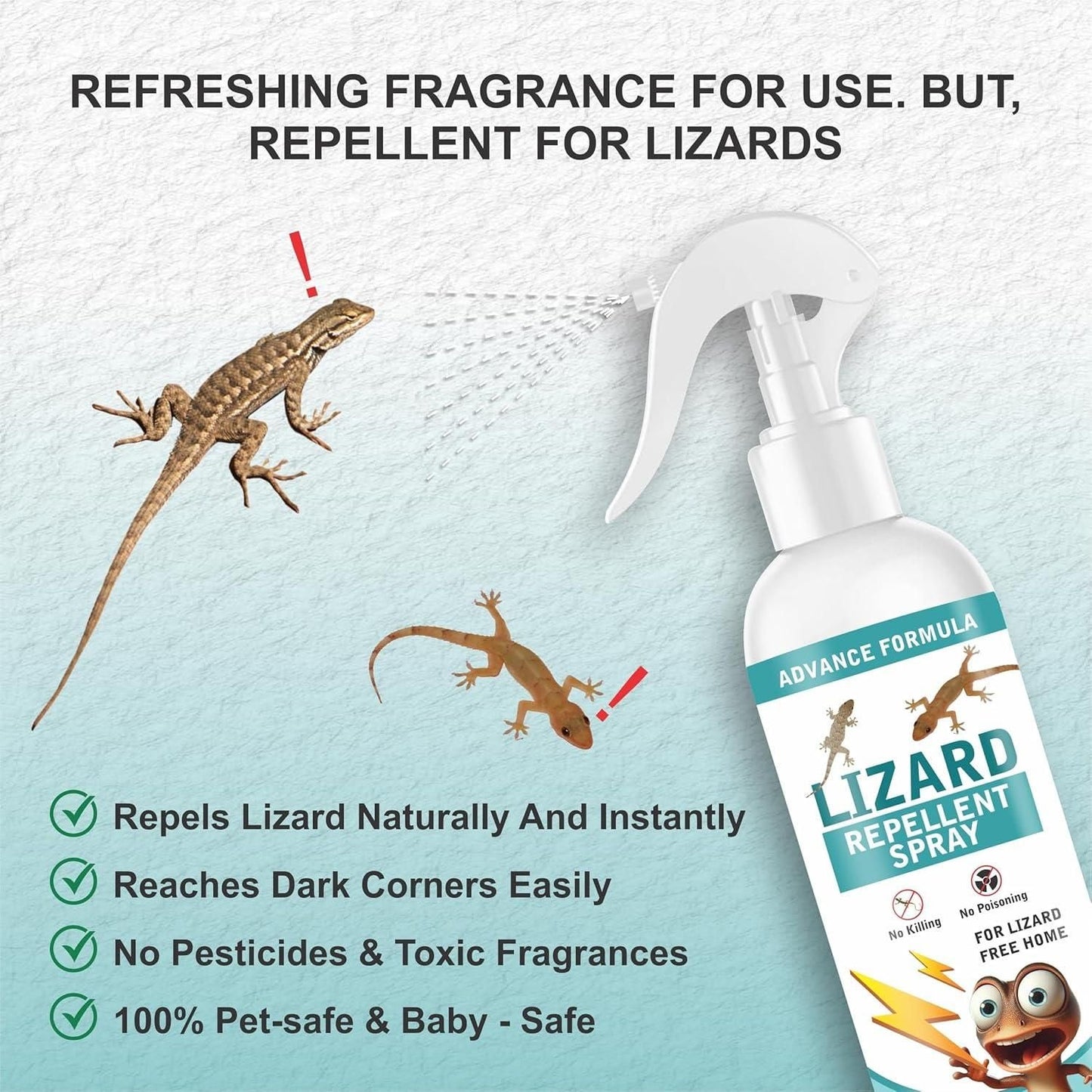 Lizard Mite & Insects Repellent Spray - Pack of 2 (Buy 1 Get 1 Free)