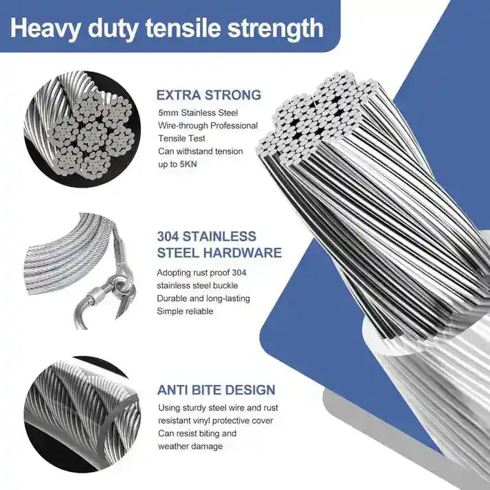 Multipurpose Heavy Duty Stainless Steel Clothes Drying Rope