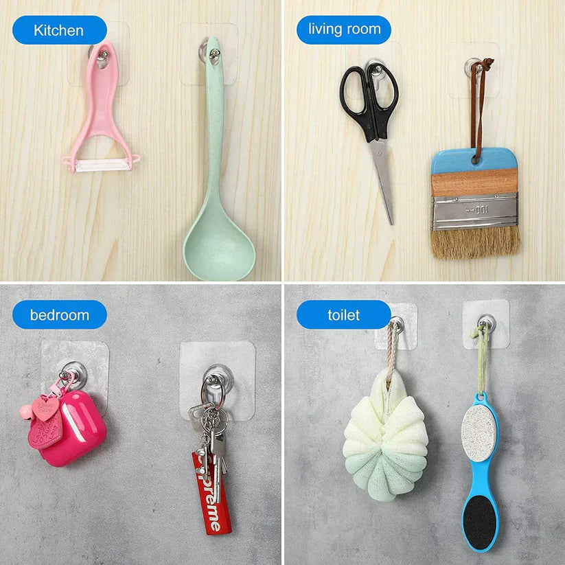 Reusable Multipurpose Adhesive Wall Hooks