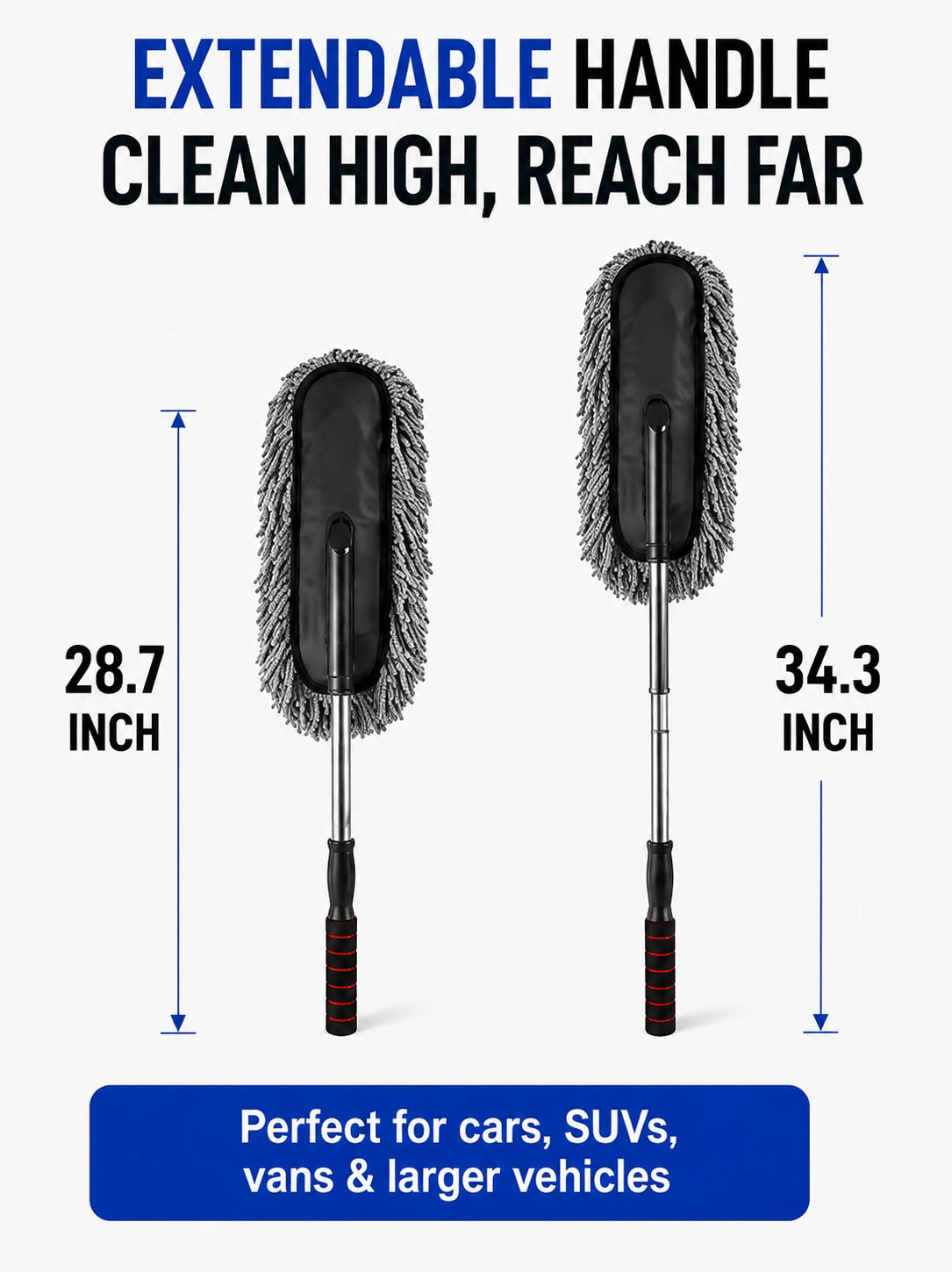 Buy Extendable Microfiber Cleaning Brush And Get Car Detailing Brush and Windshield Cleaning Tablets Worth Rs. 599/- FREE!! New Offer