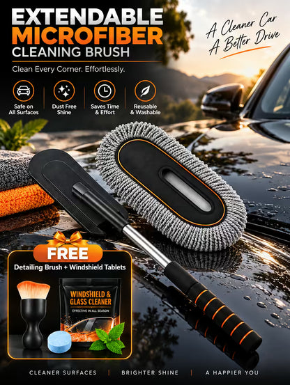 Buy Extendable Microfiber Cleaning Brush And Get Car Detailing Brush and Windshield Cleaning Tablets Worth Rs. 599/- FREE.