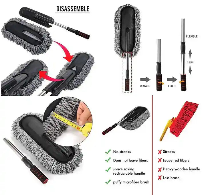 Buy Extendable Microfiber Cleaning Brush And Get Car Detailing Brush and Windshield Cleaning Tablets Worth Rs. 599/- FREE.
