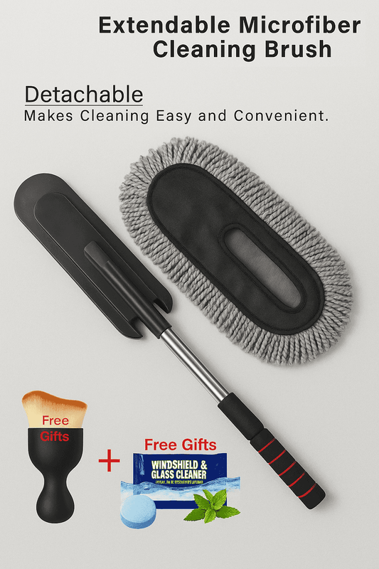 Buy Extendable Microfiber Cleaning Brush And Get Car Detailing Brush and Windshield Cleaning Tablets Worth Rs. 599/- FREE!! Newyear Offer