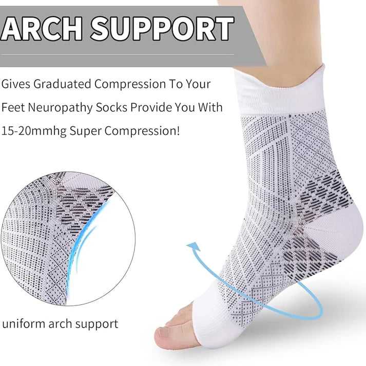 Ortho Neuro Compression Socks Foot Pain & Swelling Relief Outdoor Sport Ankle Plantar Arch Buy 1 Get 1 Free Pack Of 2 Pair