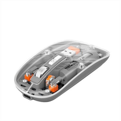 Rechargeable Transparent Mouse With Type C Dual-Mode Bluetooth & Wireless Mouse