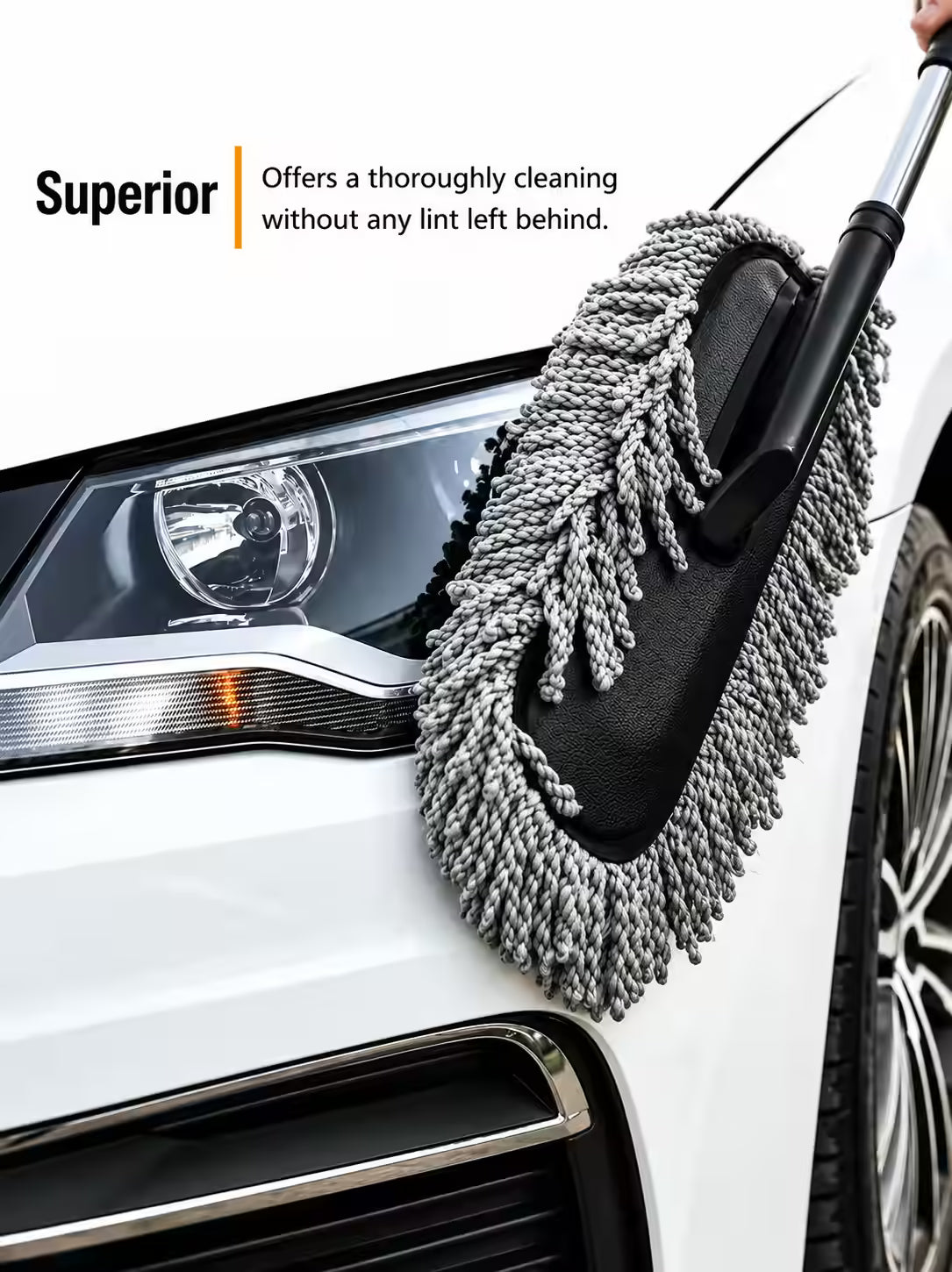 360° Extendable Microfiber Car Duster – Long Reach Cleaning Brush