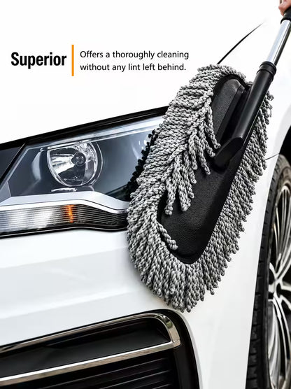 360° Extendable Microfiber Car Duster – Long Reach Cleaning Brush